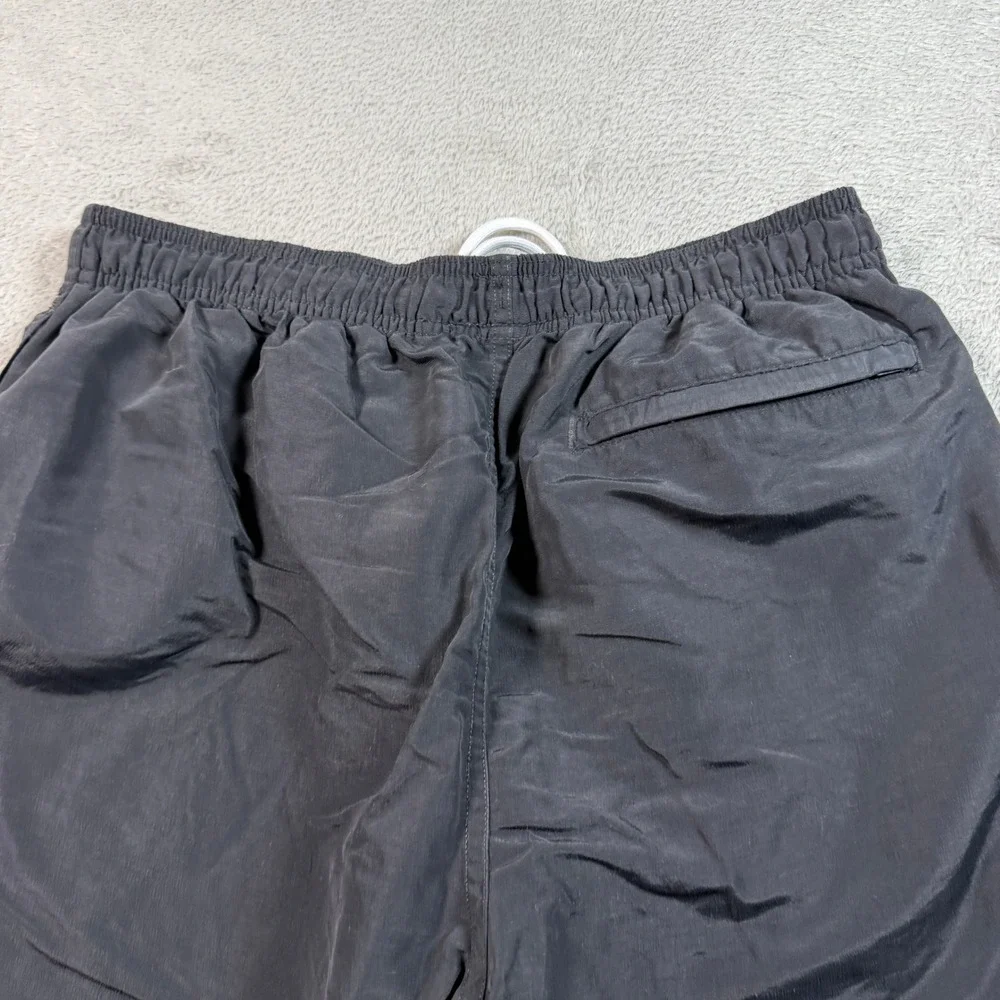 Stussy Big Basic Water Shorts Mens Small Black Nylon Swim Trunks Summer